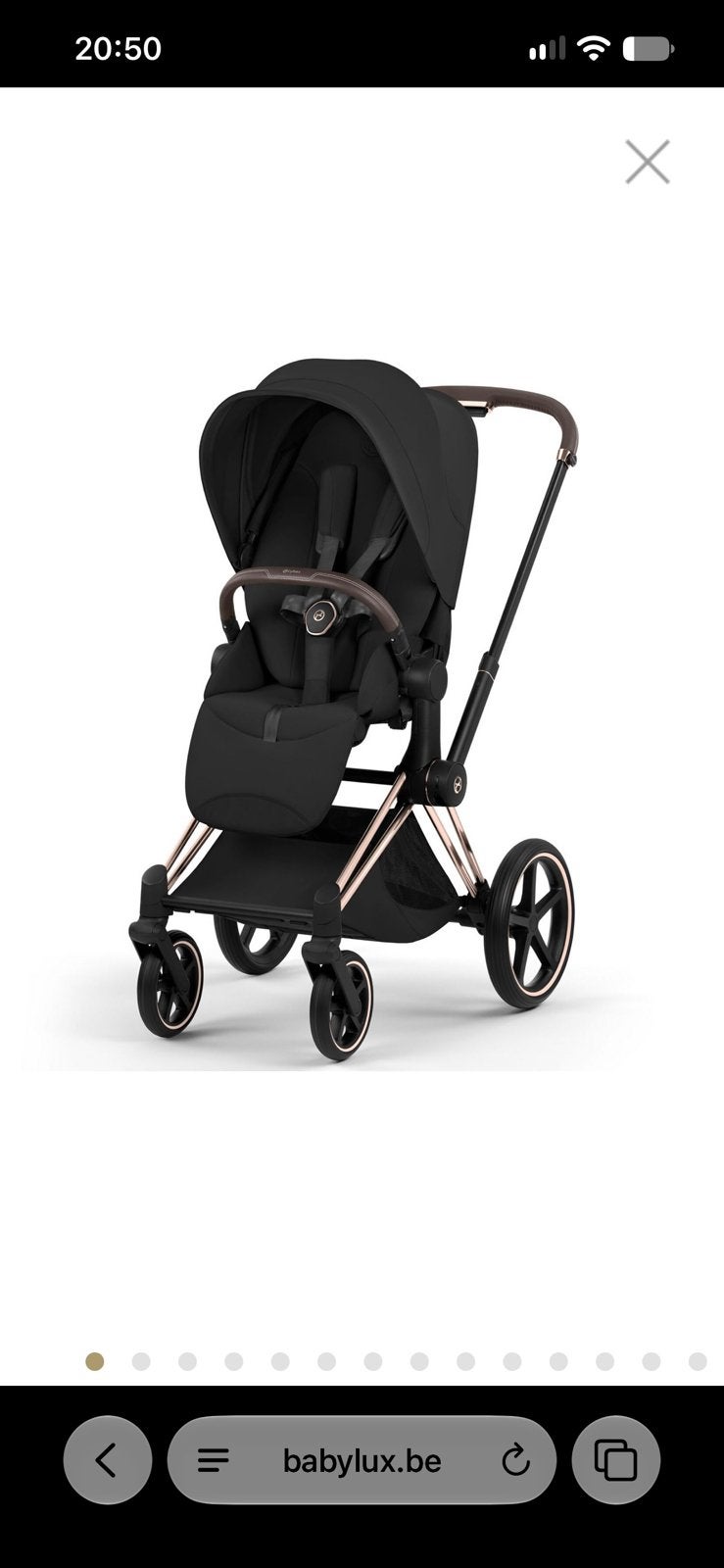 Poussette cybex priam gold + cosy cloud T i size + base T, Enlèvement, Utilisé