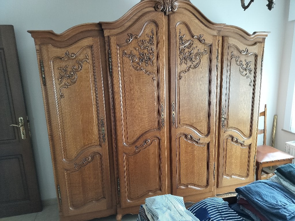 kleerkast (garderobekast) + bed met nachttafels, Huis en Inrichting, Ophalen, Gebruikt