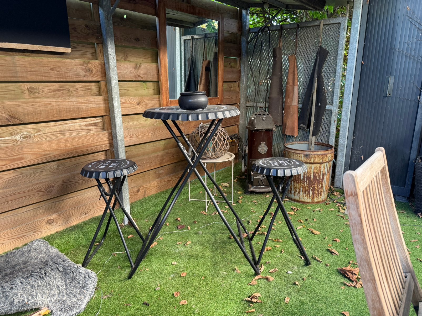 Table pliable avec 2 chaises, Enlèvement, Utilisé, 2 places