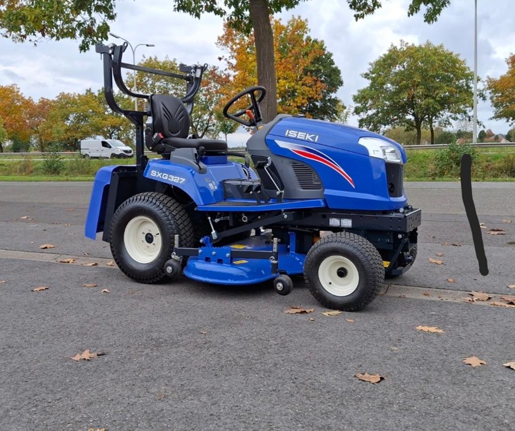 Zitmaaier Iseki SXG324 diesel met achterlozing 122cm deck, Tuin en Terras, Cirkelmaaier, Ophalen, Opvangbak