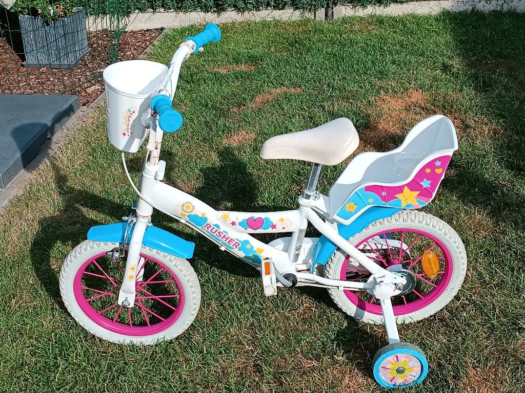 kinderfiets, Fietsen en Brommers, Fietsen | Kinderfietsjes, Gebruikt, Minder dan 16 inch, Zijwieltjes, Velgrem, Ophalen