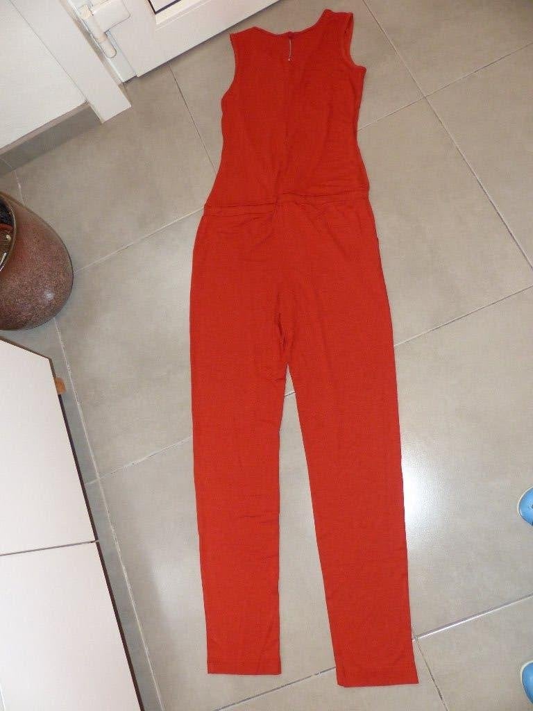 Rode jumpsuit D''Auvry - maat XS, Kleding | Dames, Ophalen of Verzenden, Zo goed als nieuw, D'Auvry, Maat 34 (XS) of kleiner