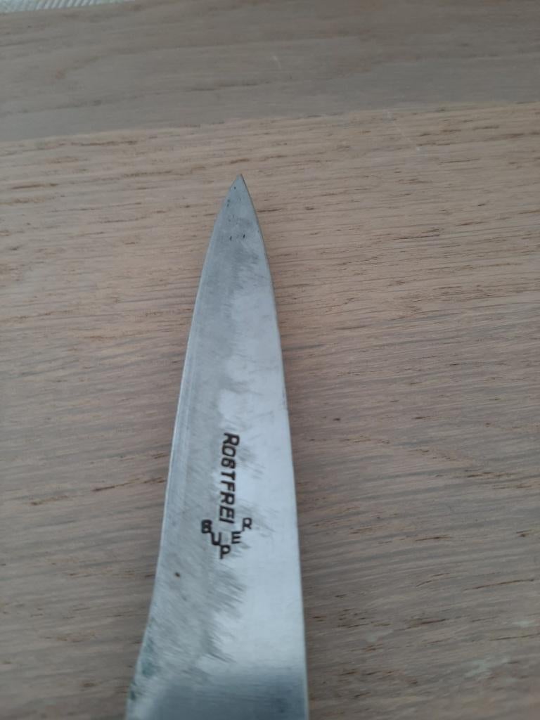 rostfrei mes Bufer ,25 cm lang,vintage, Antiek en Kunst, Ophalen