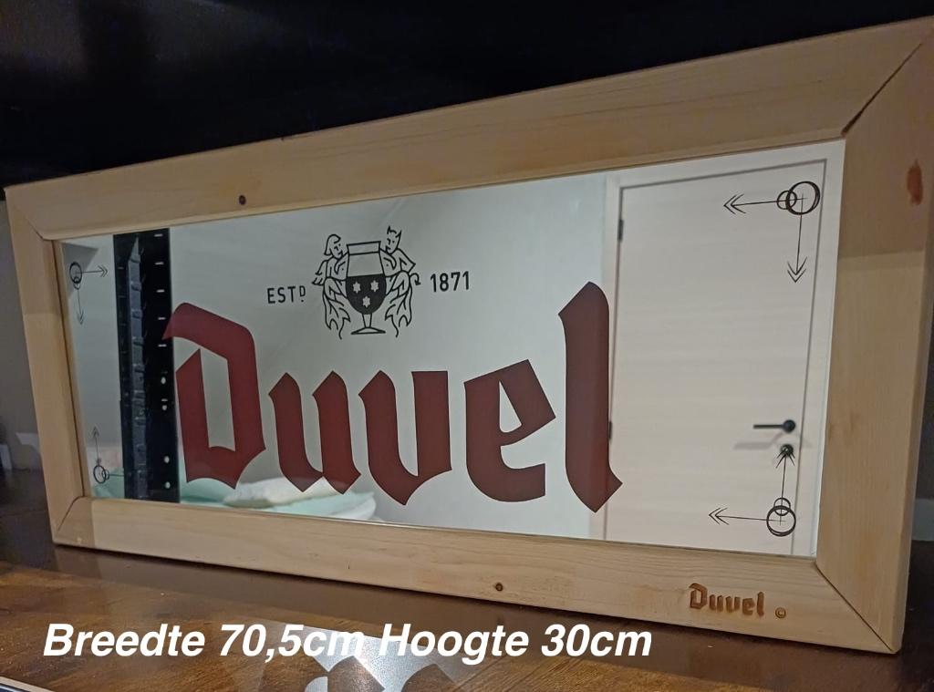 Duvel spiegels, Antiek en Kunst, Ophalen of Verzenden, Rechthoekig, 50 tot 100 cm, Minder dan 100 cm