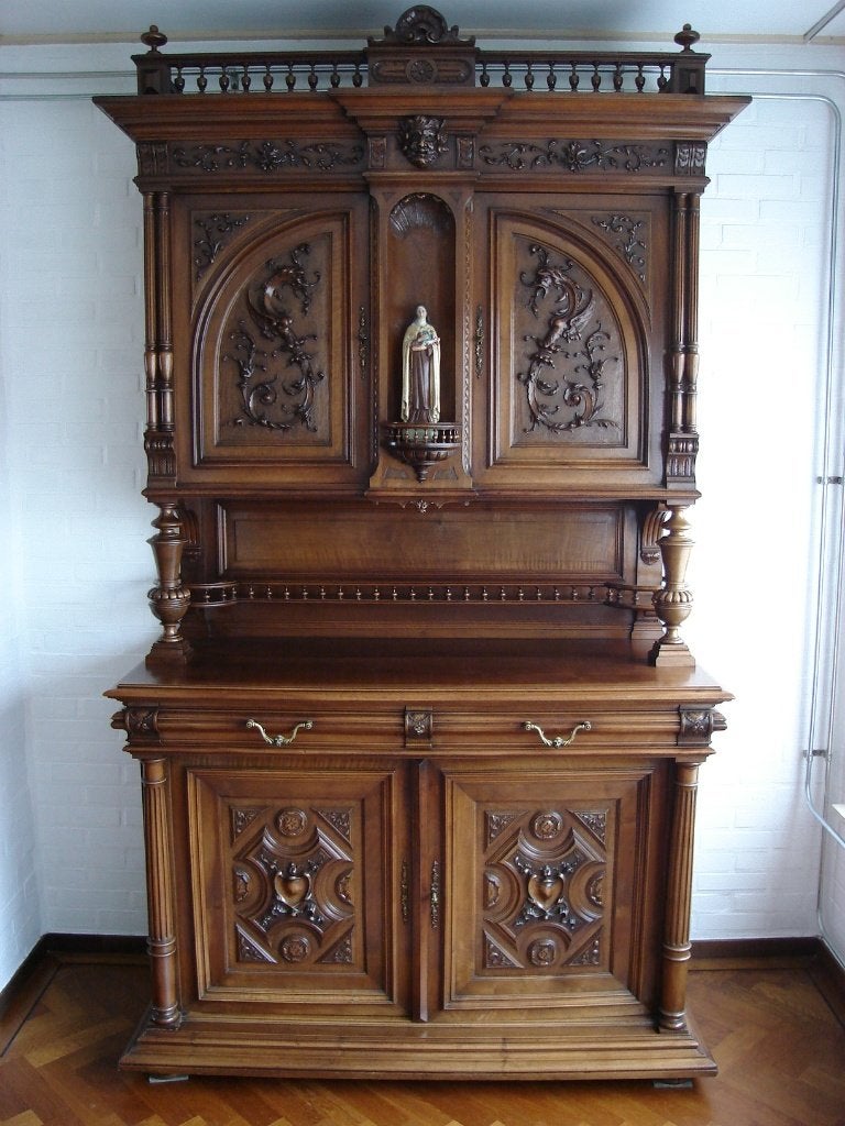 Antieke Massief Noten Houten Kast en meer Antieke Spullen, Antiek en Kunst, Ophalen of Verzenden