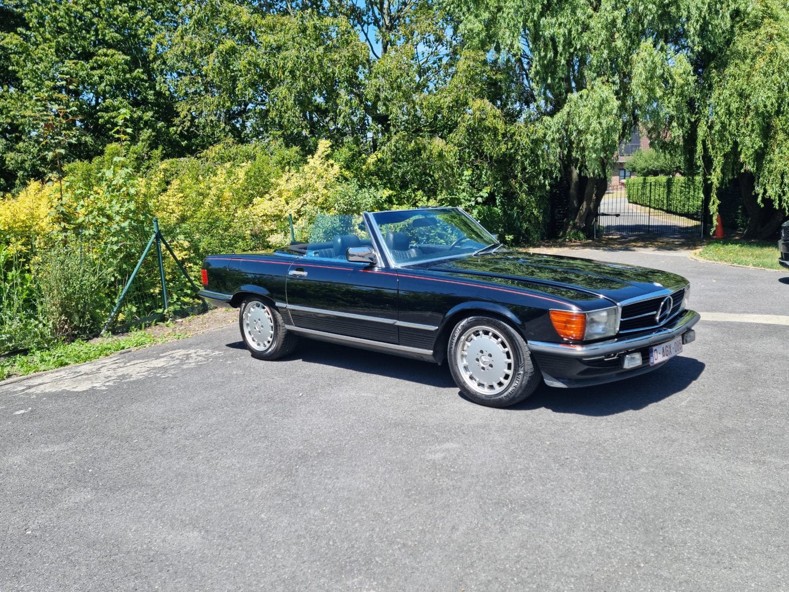 MERCEDES SL 560 R107, Cuir, Achat, Intérieur cuir, Noir