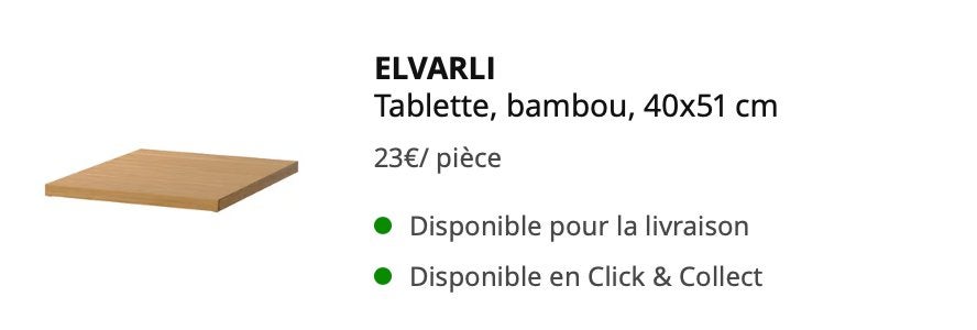 DOIT PARTIR Elvarli Ikea étagère Blanc 6 tablettes bambou, Maison & Meubles, Enlèvement, Comme neuf