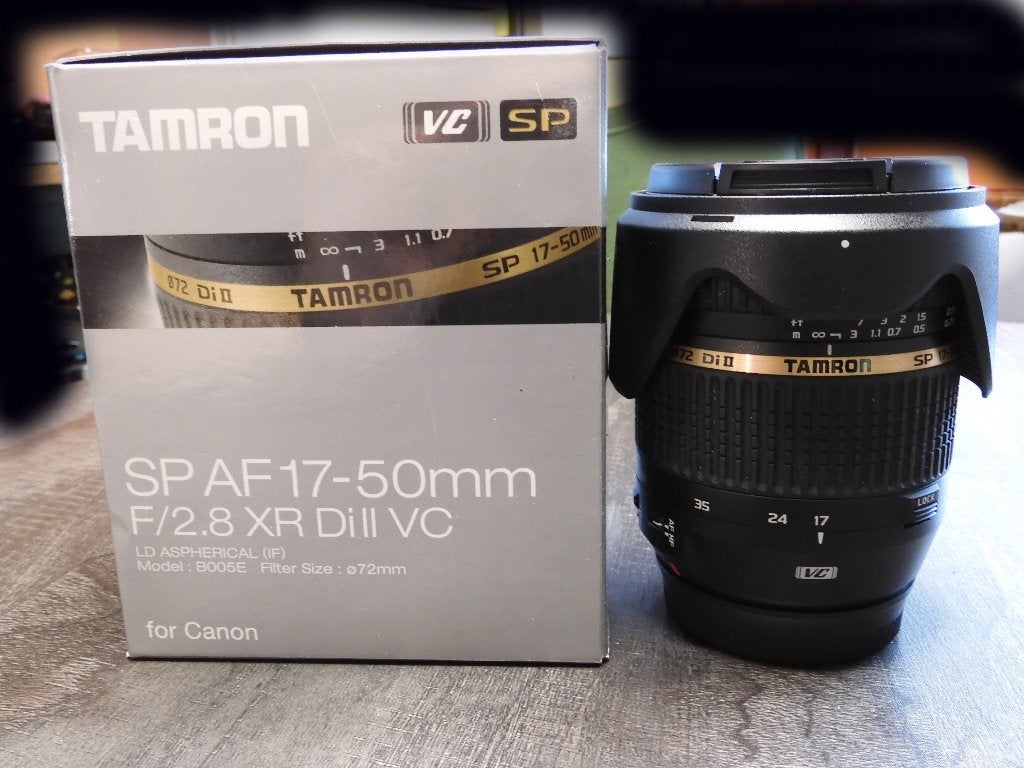 Objectif Tamron AF 17-55mm 2.8 VC Canon, TV, Hi-fi & Vidéo, Pare-soleil, Enlèvement ou Envoi, Lentille standard, Comme neuf