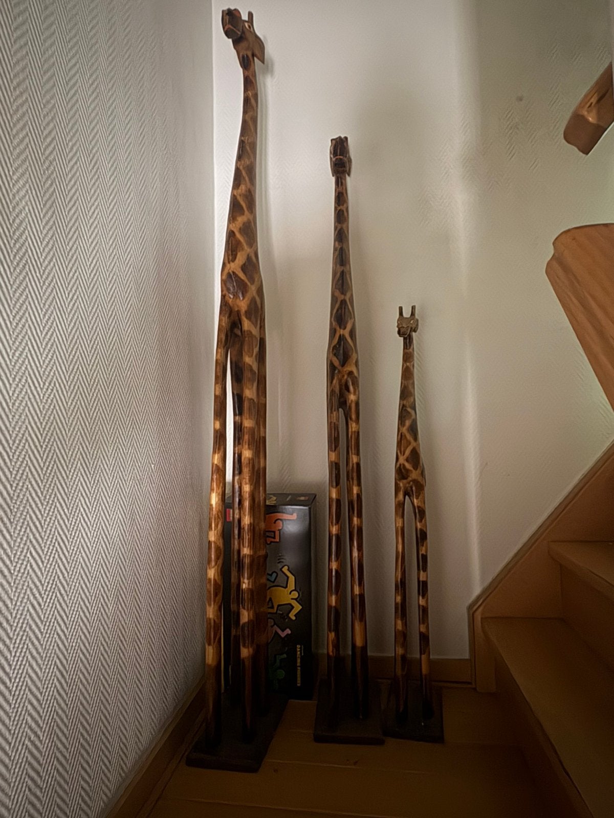 3 giraffen van klein naar groot, Enlèvement