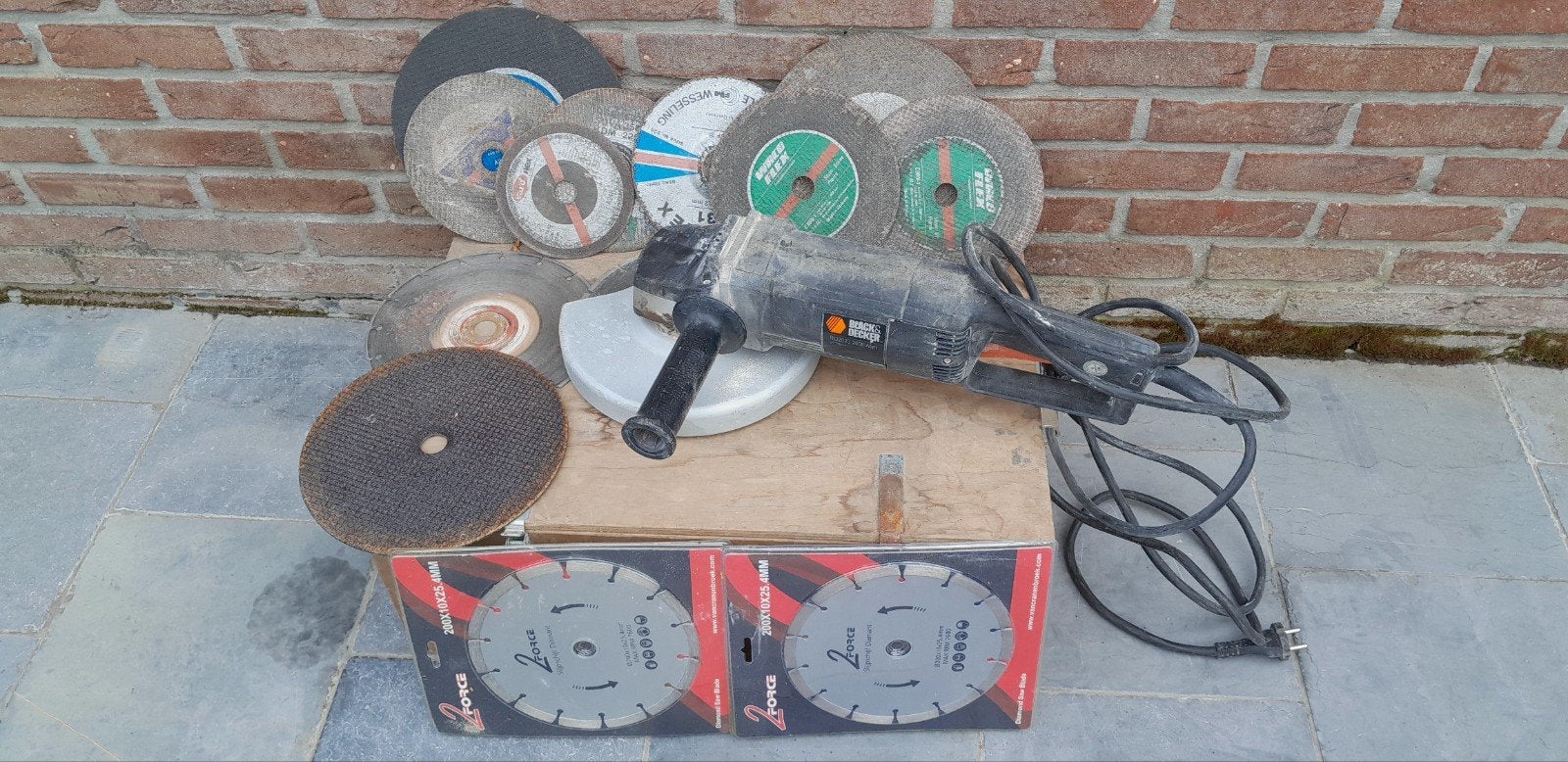 grote slijpschijf, Ophalen