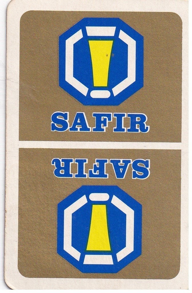 B 118 / S K SAFIR GOUD GEL BLAUW WIT, Verzamelen, Speelkaarten, Jokers en Kwartetten, Ophalen of Verzenden, Nieuw, Speelkaart(en)