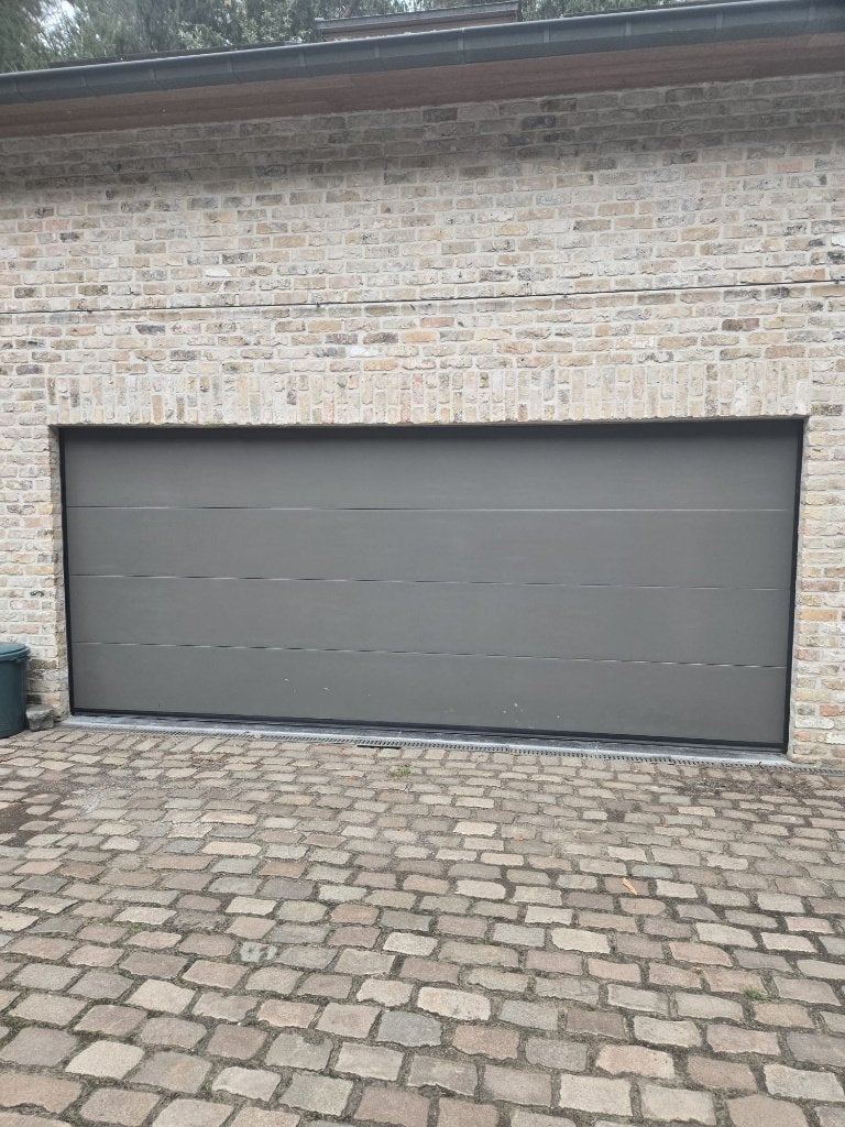 sectionaalpoort 2m hoog, 4.9m breedte. Met automatisering., Ophalen, Gebruikt, 120 cm of meer, Garagedeur