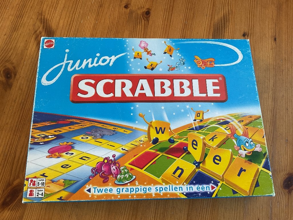 Spel Scrabble Junior, Drie of vier spelers, Ophalen of Verzenden, Gebruikt, Mattel