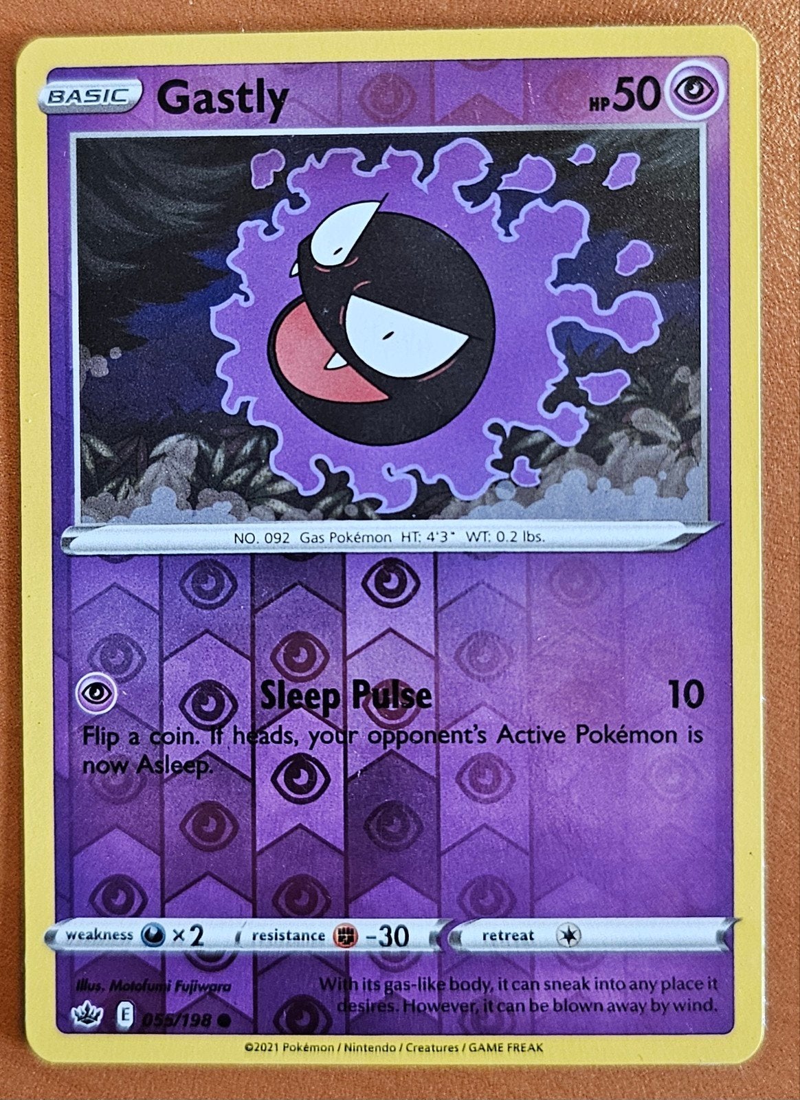 pokemon gastly 055/198, Ophalen of Verzenden, Zo goed als nieuw, Losse kaart