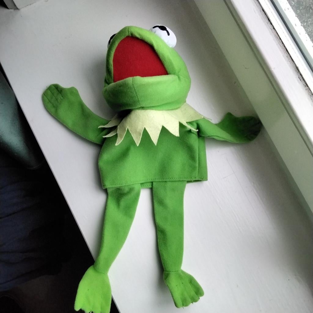 Kermit de kikker handpop muppetshow, Verzamelen, Poppen, Ophalen of Verzenden