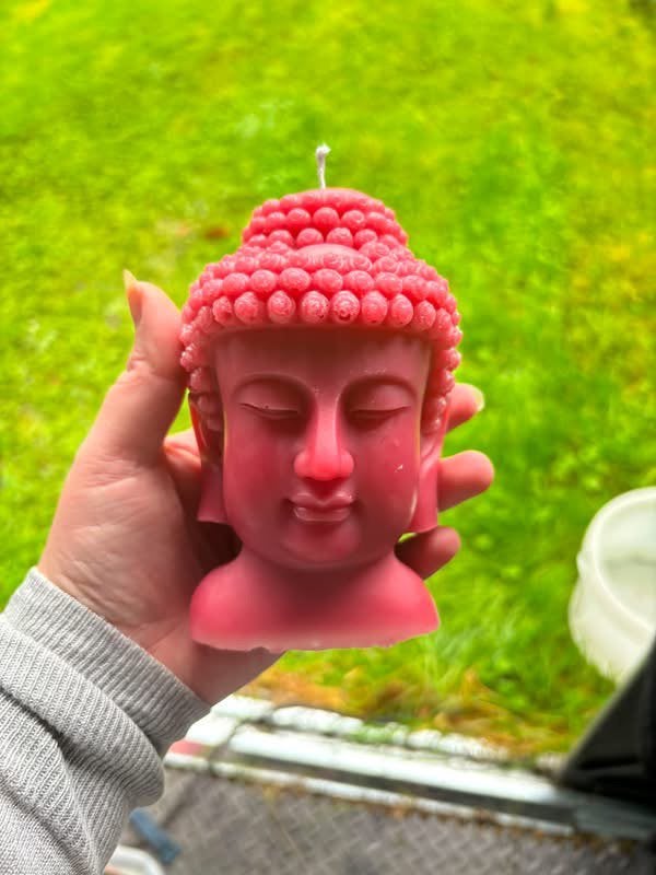 bougie tête de Bouddha, Maison & Meubles, Enlèvement ou Envoi, Autres marques, Bougie, Multicolore
