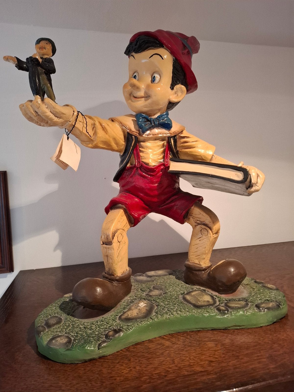 Pinokkio en Japie krekel beeld, Verzamelen, Ophalen, Peter Pan of Pinokkio, Zo goed als nieuw, Beeldje of Figuurtje