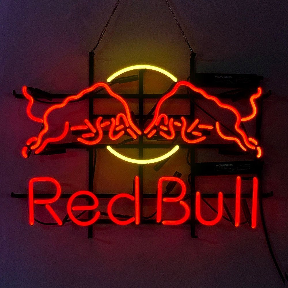 Red Bull glas neon lamp / lichtreclame, Ophalen of Verzenden, Nieuw, Lichtbak of (neon) lamp