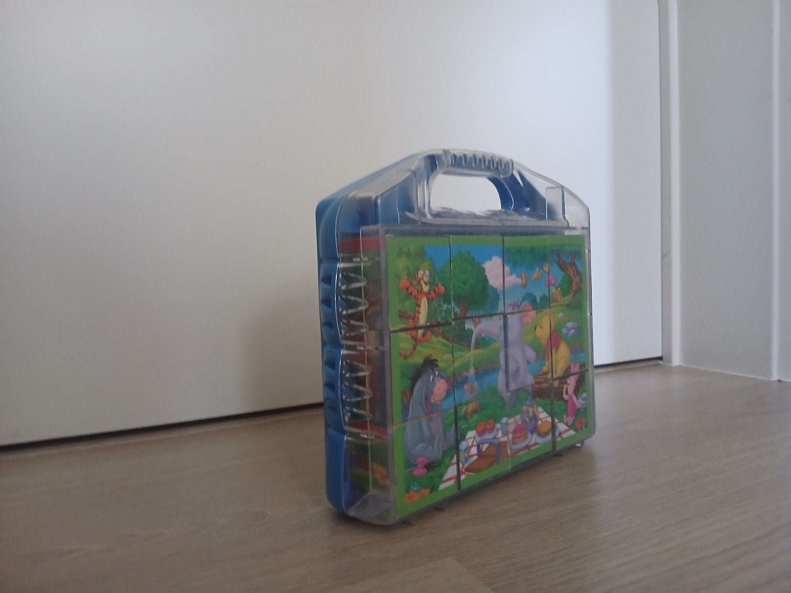 Disney Winnie the Pooh Blokkenpuzzel 6 in 1 (12 stuks), 10 tot 50 stukjes, Ophalen of Verzenden, Zo goed als nieuw, Van hout