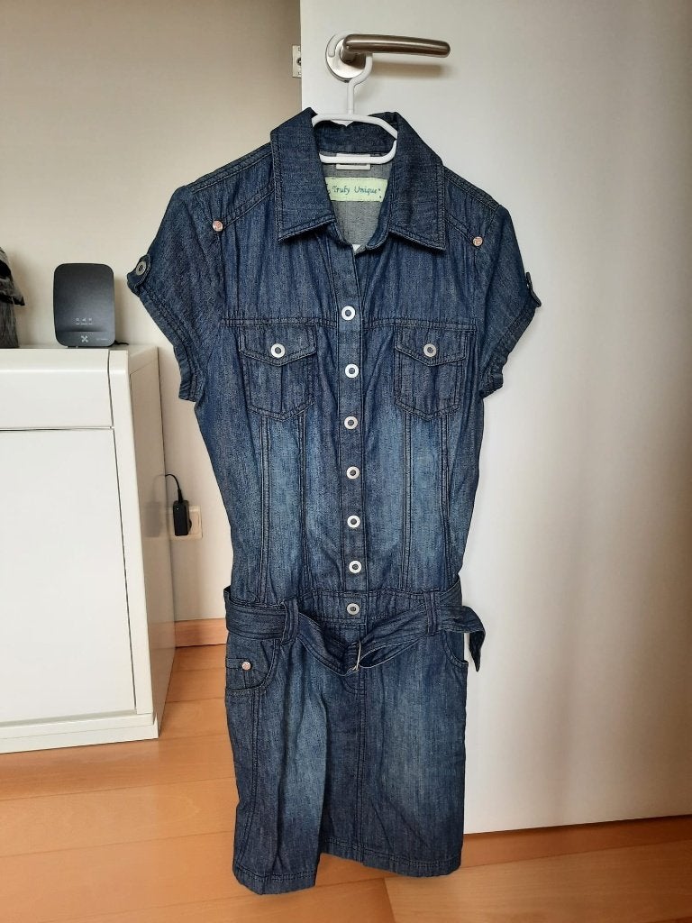 Jeansjurk, maat 36, Ophalen, Blauw, Street One, Zo goed als nieuw