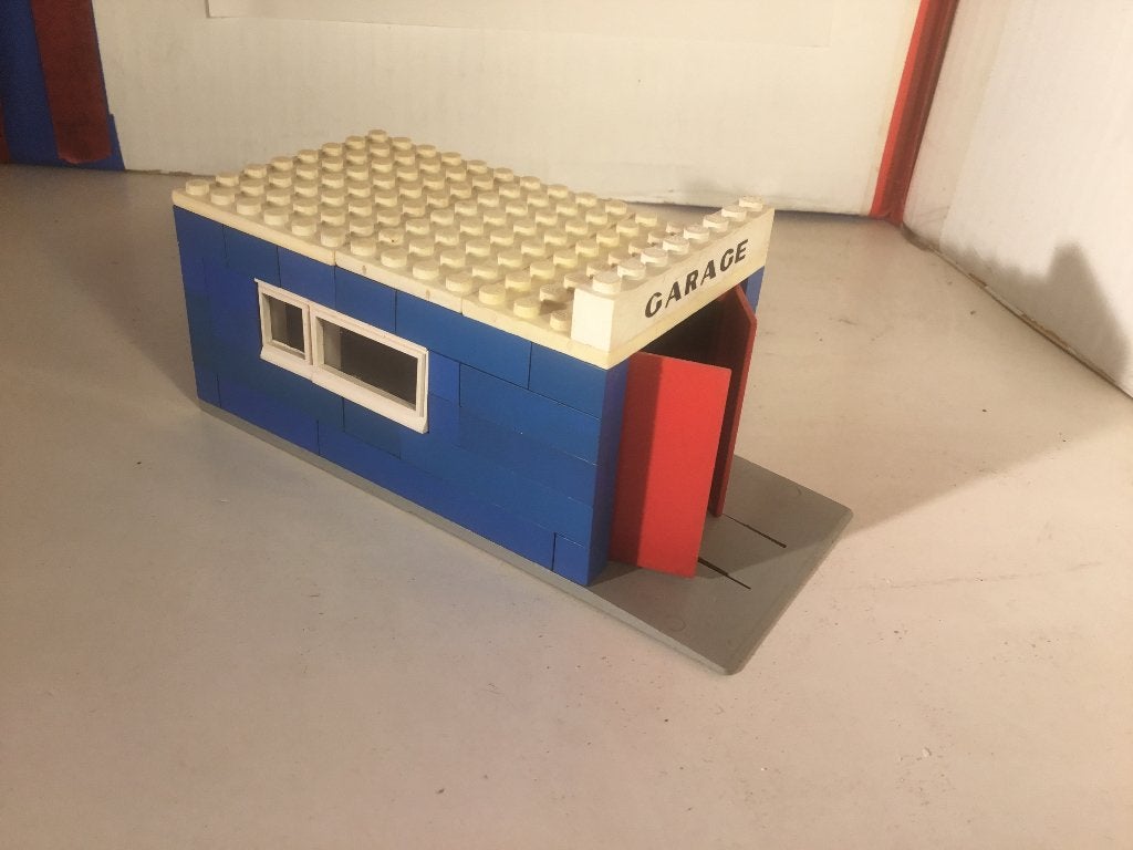 Lego 348-1 garage met automatische deuren uit 1971, Gebruikt, Lego, Ophalen of Verzenden, Compleet
