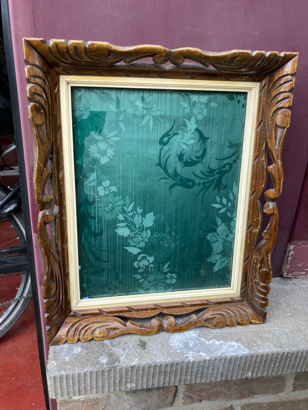 Oude eiken kader bruin, Huis en Inrichting, Ophalen, Minder dan 50 cm, Gebruikt, Minder dan 100 cm