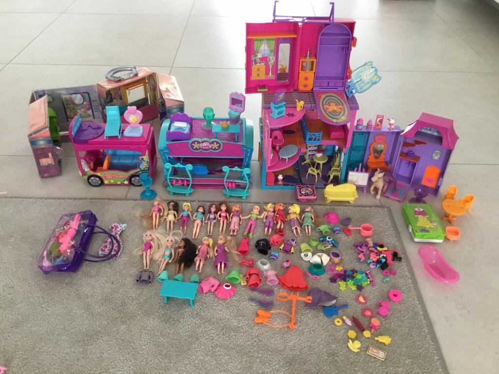 Groot set  Polly poppetjes enz, Ophalen, Zo goed als nieuw