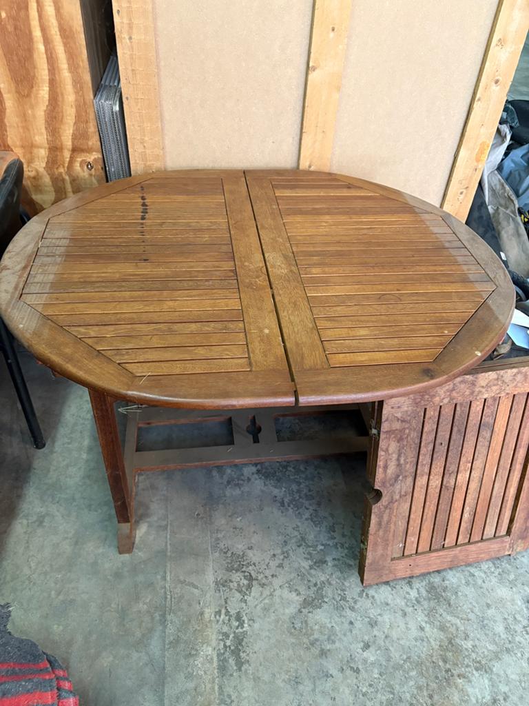 Table en teck, Jardin & Terrasse, Tables de jardin, Enlèvement, Utilisé