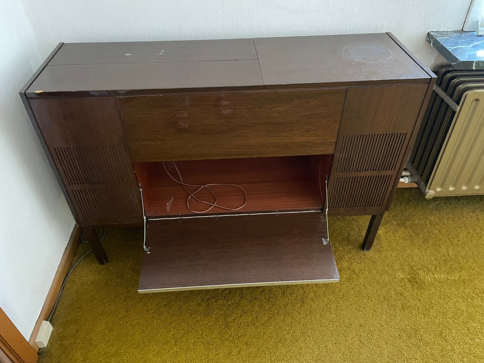Vintage Platenspeler radio kastje, Ophalen, Platenspeler