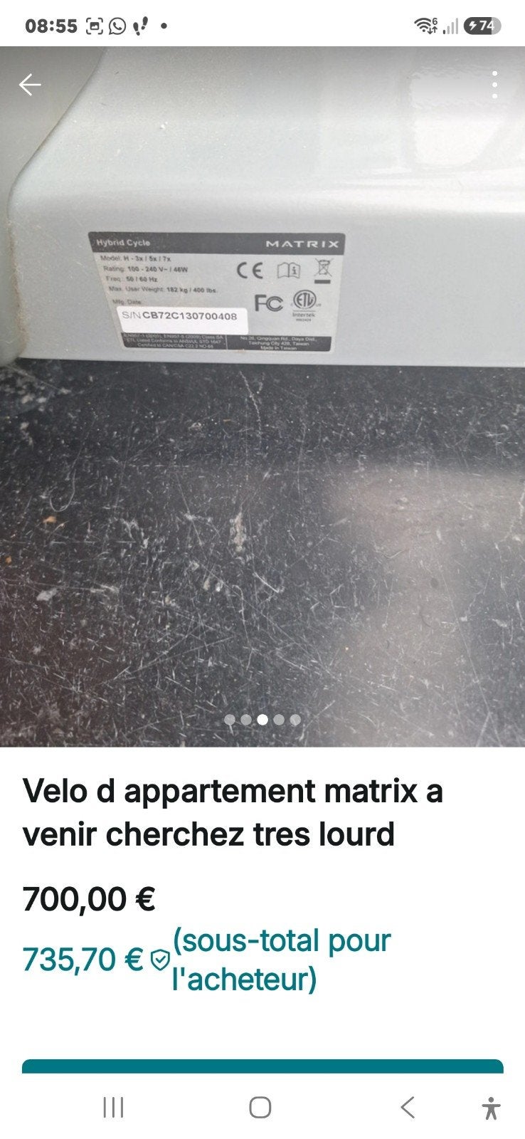 velo proffesionel, Ophalen of Verzenden, Zo goed als nieuw