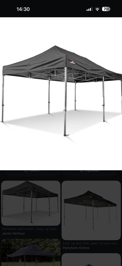 Partytent 3x6, Tuin en Terras, Ophalen, Opvouwbaar, Partytent, Minder dan 4 meter