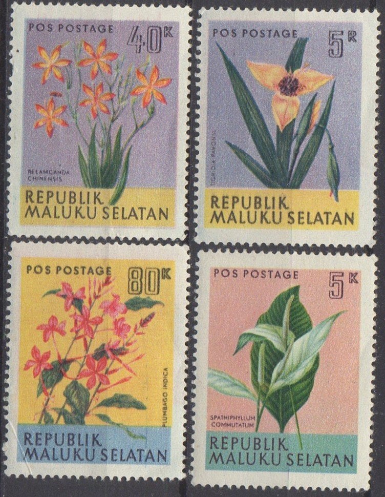 Maluku Seletan (Zuid Molukken) - Bloemen, Ophalen of Verzenden, Postfris
