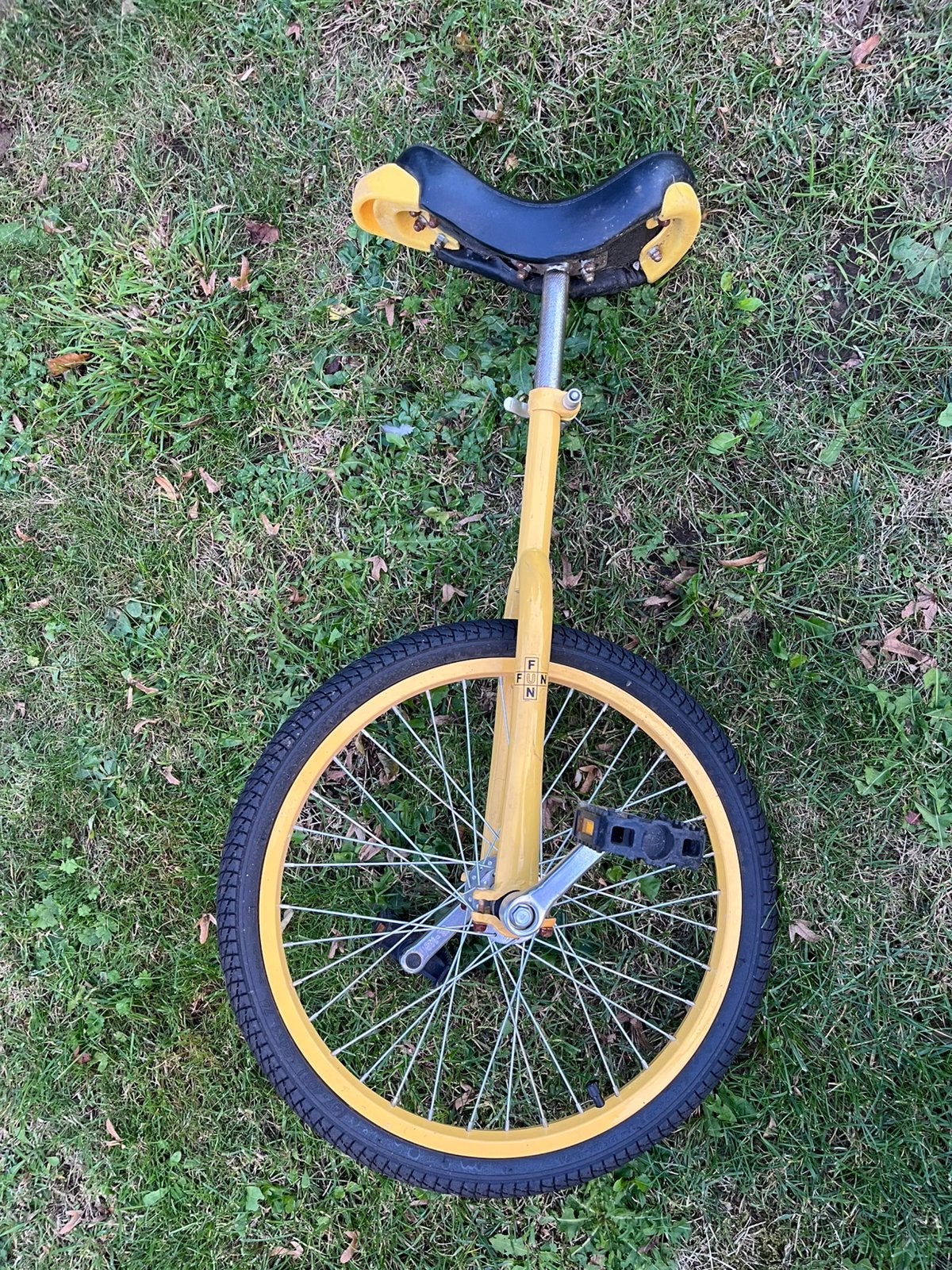 Gele eenwieler, goede staat, Fietsen en Brommers, Ophalen, Gebruikt