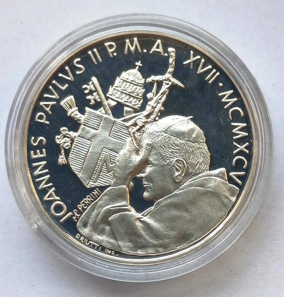 500 lire 1995 vaticaan PROOF  in etui met certificaat, Postzegels en Munten, Ophalen of Verzenden, Overige landen, Losse munt