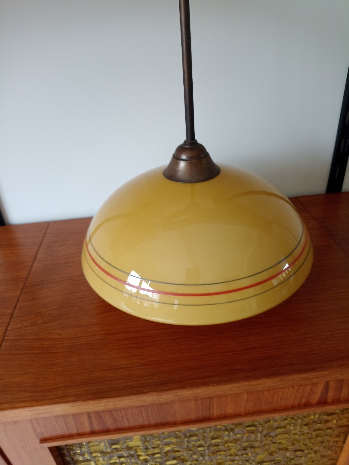 Vintage Plafond lamp, Ophalen of Verzenden, Glas