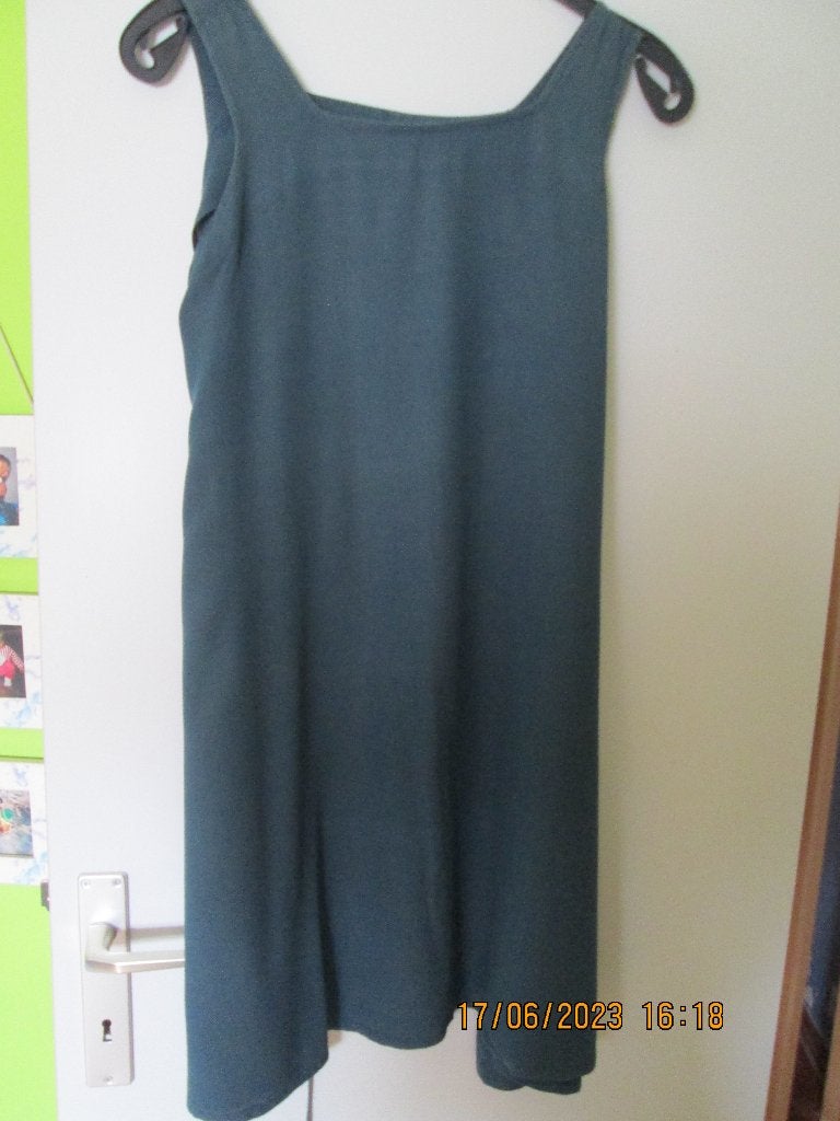 Robe bleue « Vanille » T : L, Kleding | Dames, Jurken, Gedragen, Maat 42/44 (L), Blauw, Knielengte, Ophalen