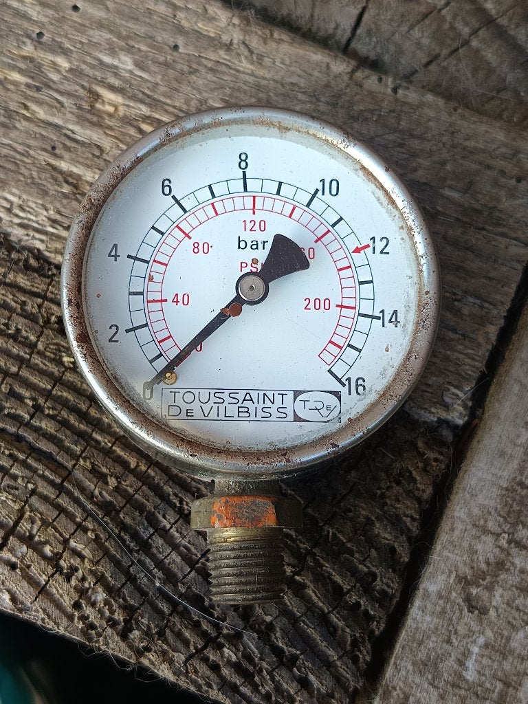 Oude Franse manometer vintage, Antiek en Kunst, Verzenden