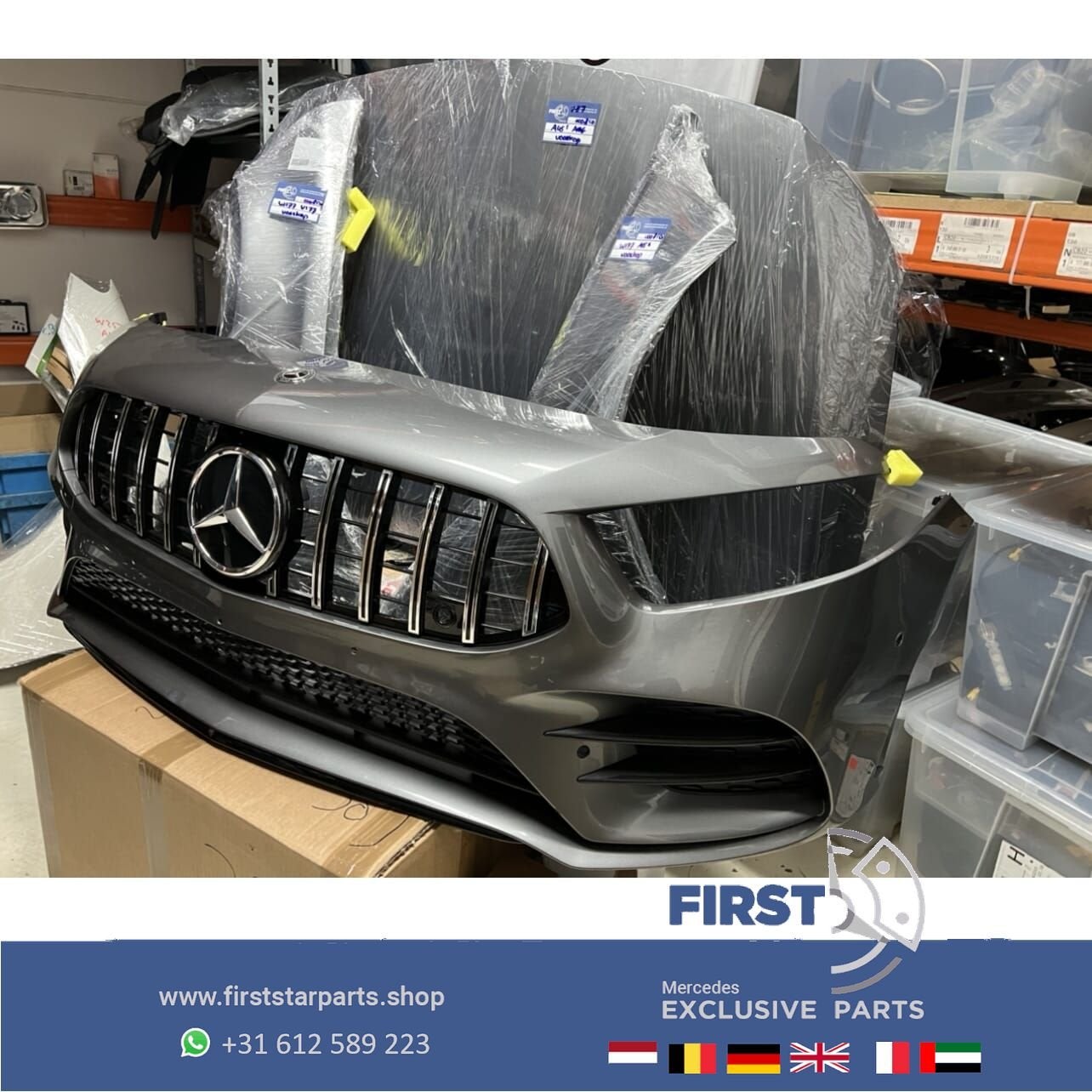 W177 V177 GT A35 AMG LINE VOORKOP BERG GRIJS Mercedes A Klas, Auto-onderdelen, Gebruikt, -, Voor, Ophalen of Verzenden