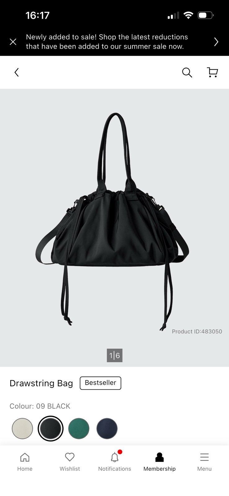 Drawstring Bag UNIQLO, Handtassen en Accessoires, Overige Accessoires, Ophalen of Verzenden, Zo goed als nieuw