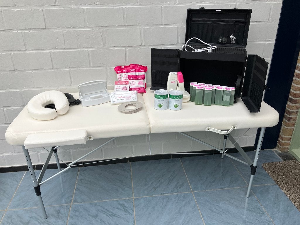Table de massage mobile + produits d'épilation, Divers, Divers Autre, Utilisé, Enlèvement