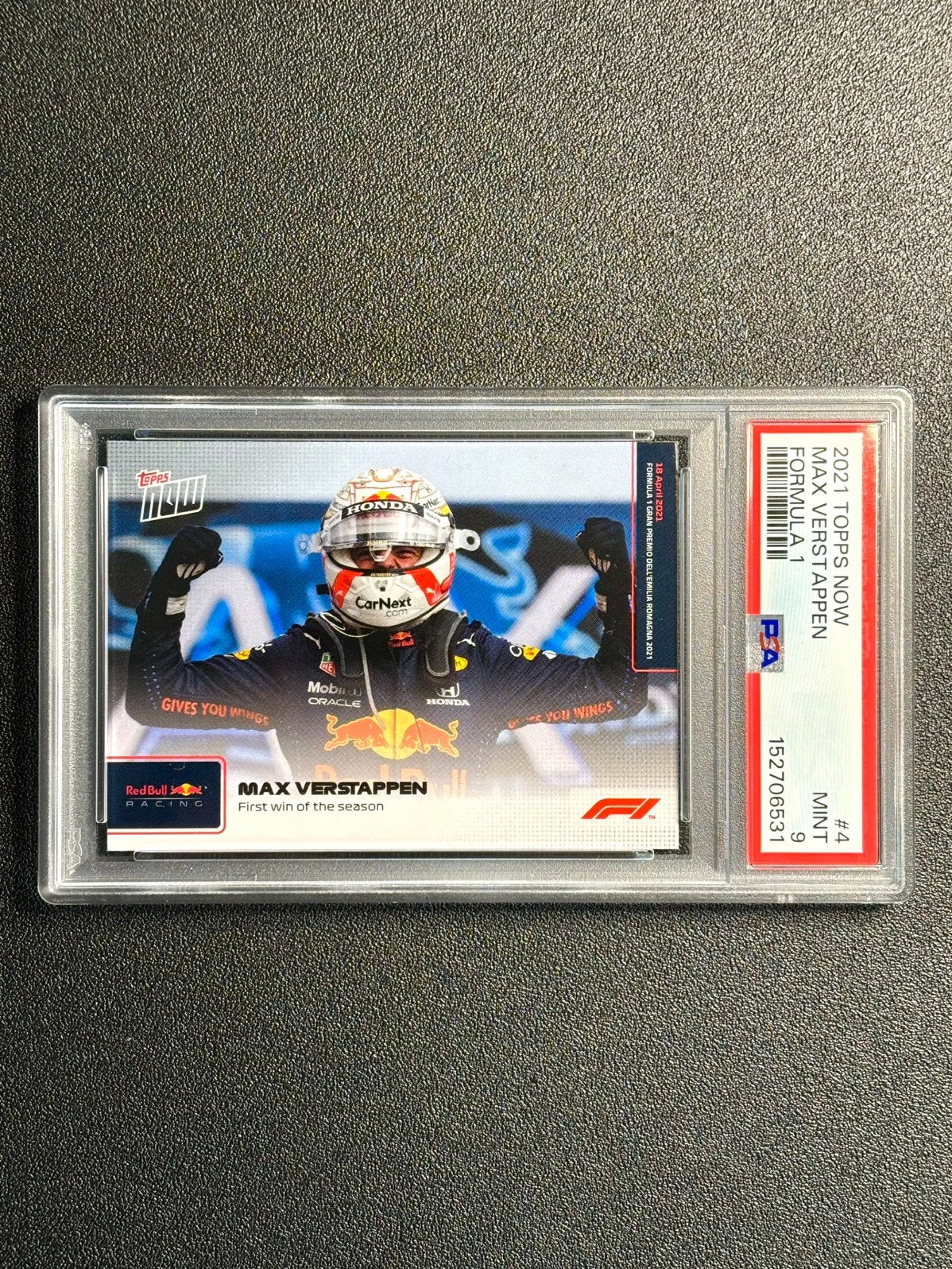 PSA 9 Max Verstappen Topps Now F1 4, Ophalen of Verzenden, Nieuw, Plaatje