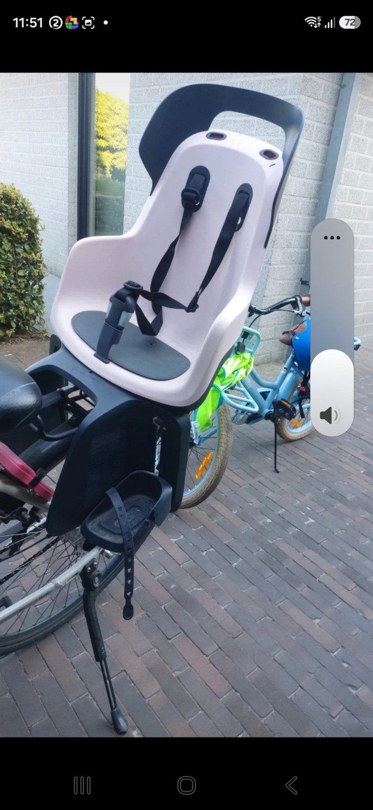 kinderzit fiets met steuntjes bobike, Ophalen