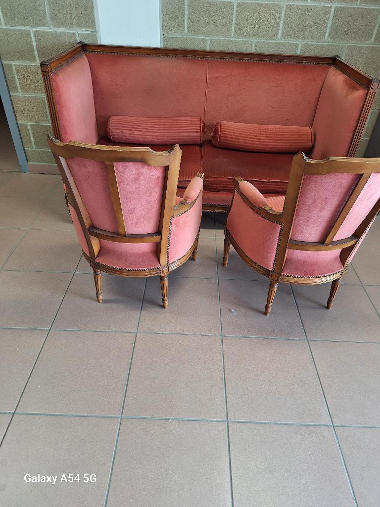 Zitbank met 2 zeteltjes, Huis en Inrichting, Ophalen, Gebruikt, Minder dan 75 cm, Vintage