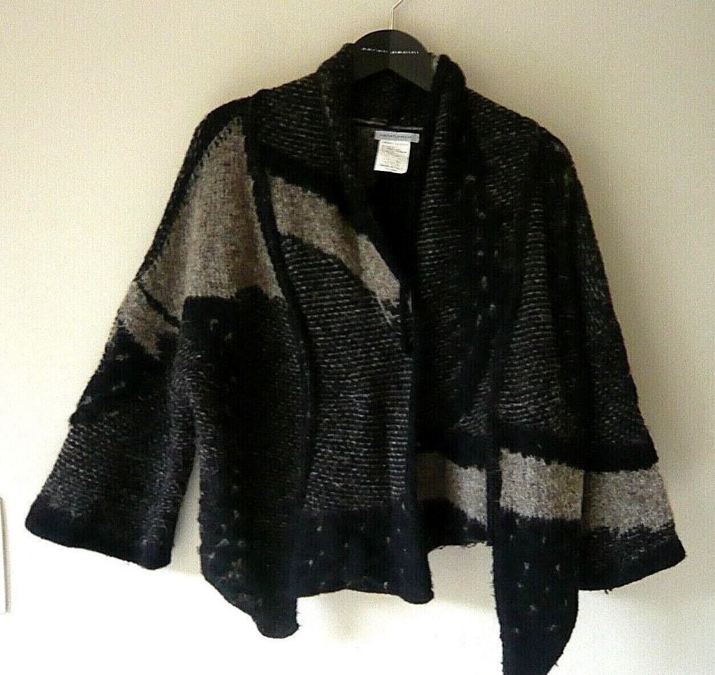 Sarah Pacini zwart en greige vest met 3/4 mouwen als nieuw, Kleding | Dames, Sarah Pacini, Ophalen of Verzenden, Zo goed als nieuw