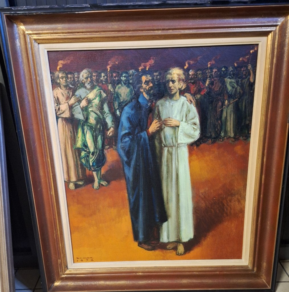Schilderij Broeder max, Ophalen, Olieverf, Doek