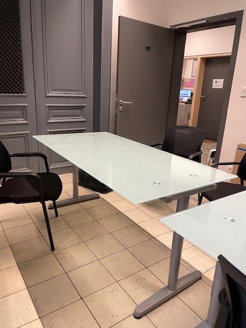 Bureau tafel, Huis en Inrichting, Ophalen, 160 cm, Gebruikt, Metaal