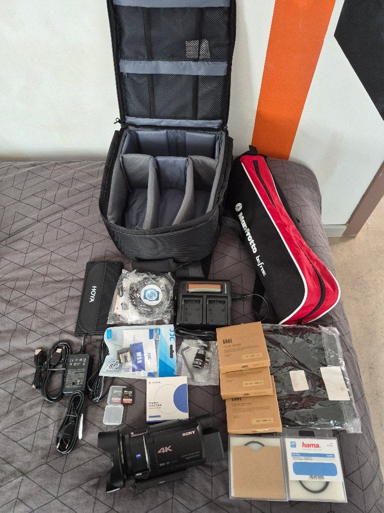 Sony FDR-AX53 4K Camcorder – Complete Pro Video Set, TV, Hi-fi & Vidéo, Enlèvement ou Envoi, Caméra, Utilisé, Sony