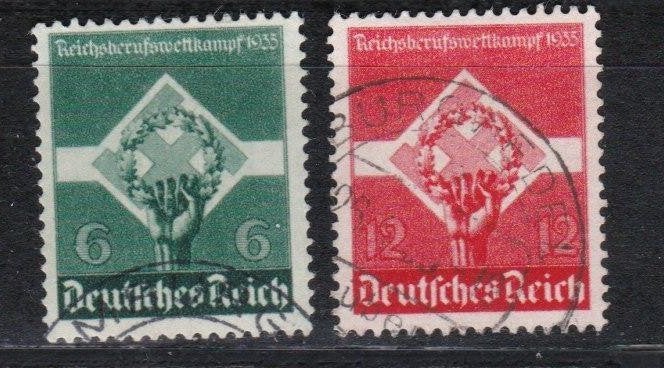 Duitse Rijk 135 - nr 571 - 572, Verzenden, Duitse Keizerrijk, Gestempeld