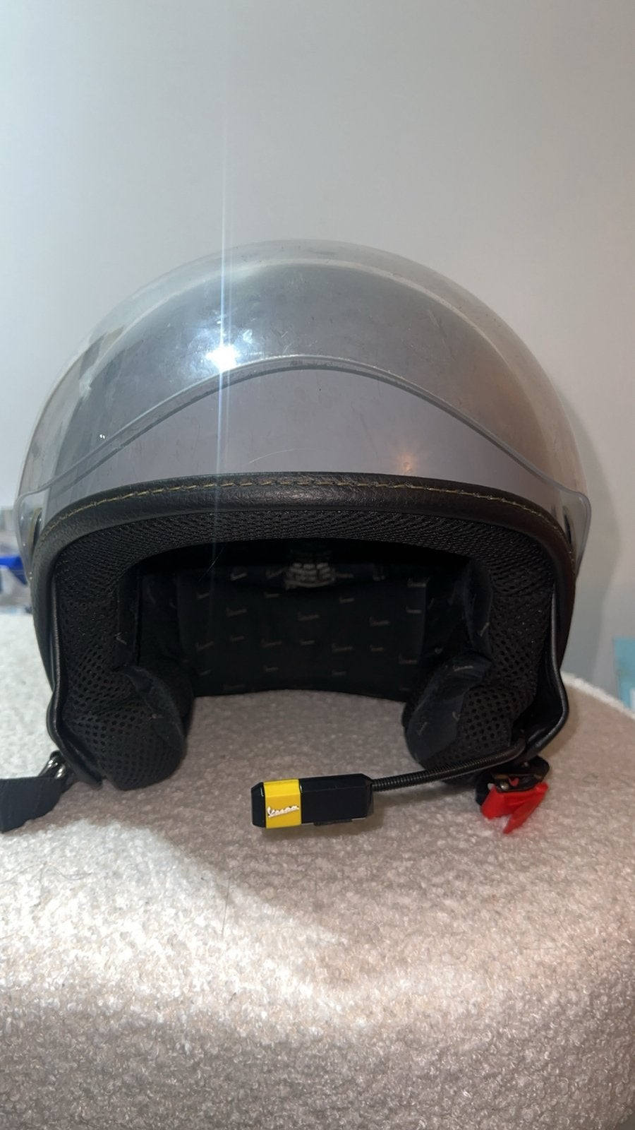 Vespa Helm L met Intercom, Fietsen en Brommers, Ophalen of Verzenden, Gebruikt, Large