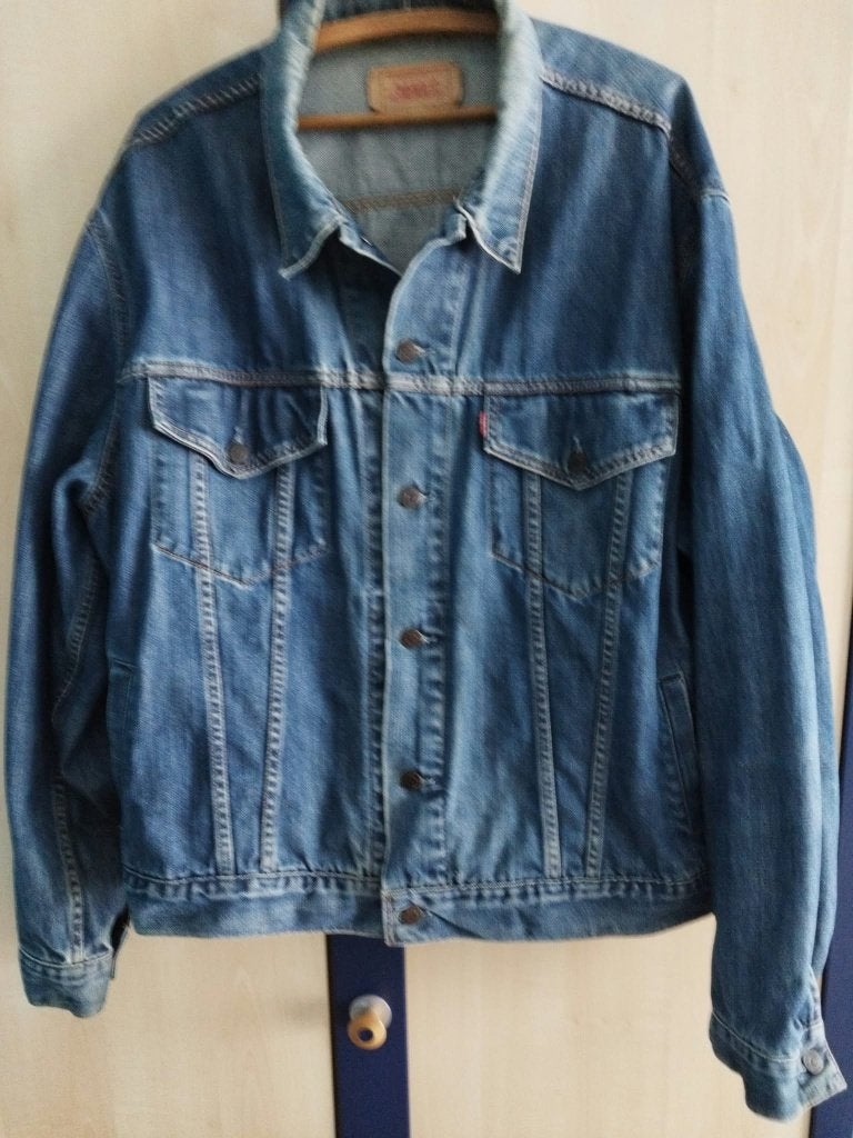 Jas, Levi's, Porté, Bleu, Enlèvement